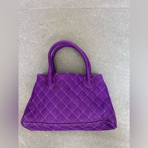 Konjo Small Purple Nappa Opera Bag